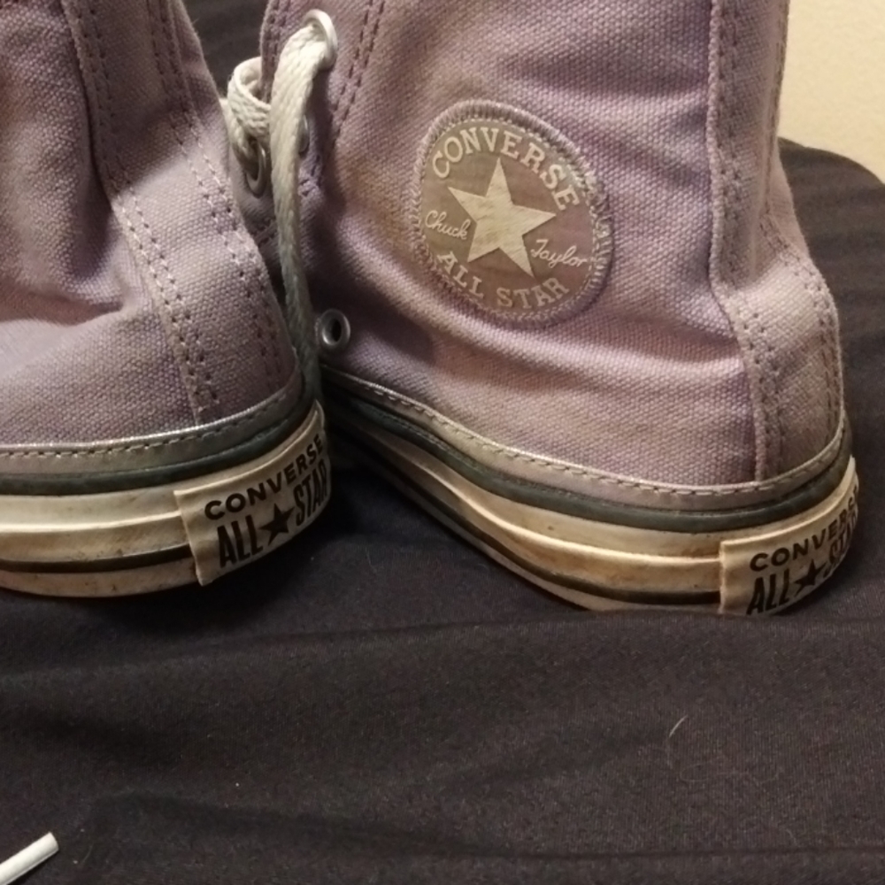 Lilac High top Converse all star sneakers